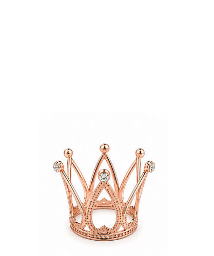 Pasta Tacı Metal Taşlı 3 Cm Rose Gold - 