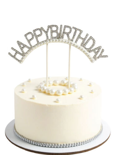Pasta Üstü Çubuklu Happy Birthday Taşlı İncili - 1