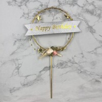 Pasta Üstü Çubuklu Metal Süs Işıklı - 4