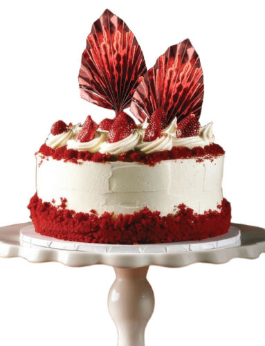 Pasta Üstü Dekor Çubuk Yaprak Varaklı Rose Gold 2 Parça - 