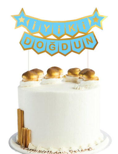 Kürdan Pasta Üstü İyiki Doğdun Mavi - 