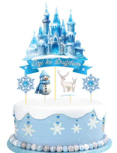 Kürdan Pasta Üstü Karlar Ülkesi Temalı 5 Parça - 