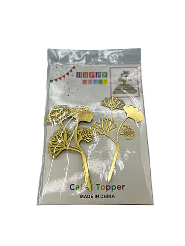 Pasta Üstü Plexi 3 Dallı Ginkgo Yaprağı 5 Parça - 3