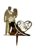 Pasta Üstü Plexi Çubuklu Bride Gelin Damat - 2