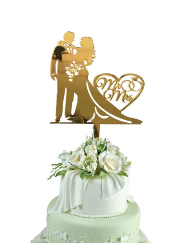 Pasta Üstü Plexi Çubuklu Bride Gelin Damat - 1