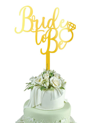Pasta Üstü Plexi Çubuklu Bride To Be Altın - 
