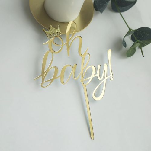 Pasta Üstü Plexi Çubuklu Oh Baby Altın - 3