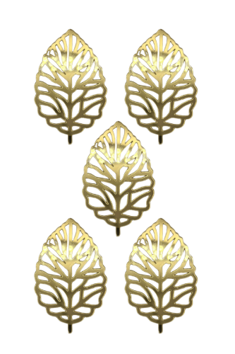 Pasta Üstü Plexi Dekor Süs Yaprak Model 5 Parça - 1