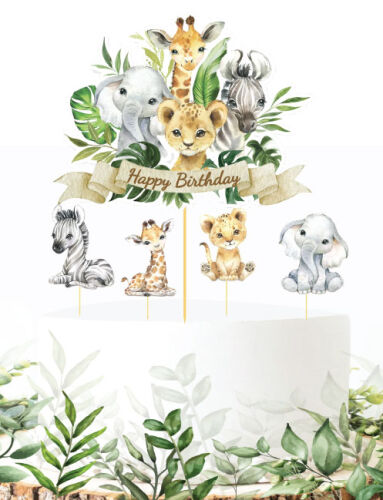 Kürdan Pasta Üstü Baby Animal Temalı 5 Parça - 