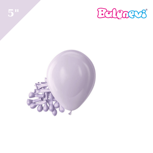 Lateks Pastel Balon Mini Makaron Lila 6 inç 100 Parça - 