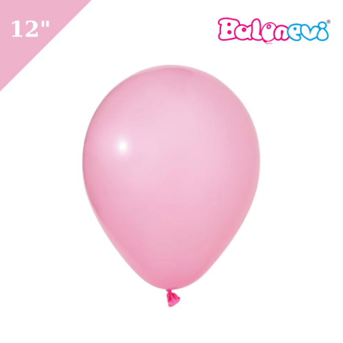Lateks Pastel Balon 100 Parça Pembe 12 İnç Balonevi - 