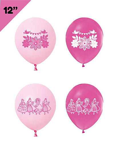 Pastel Lateks Balon 12 İnç 6 Parça Prensesler - 