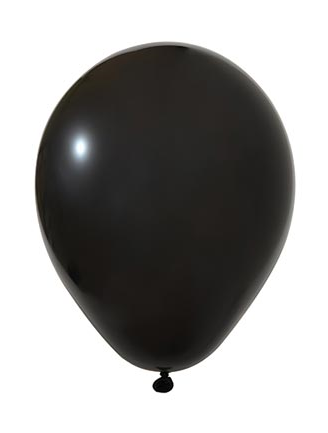 Pastel Lateks Balon 12 İnç 8 Parça Siyah - 1
