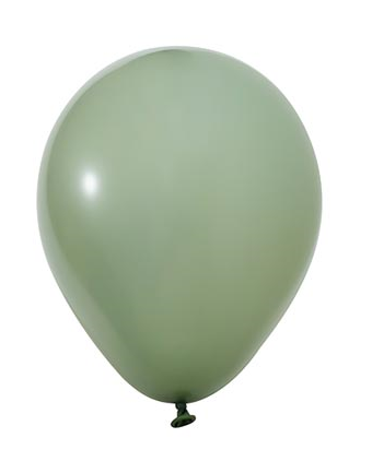 Pastel Lateks Balon 12 İnç 8 Parça Küf Yeşili - 1