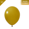 Pastel Lateks Balon 12 İnç 8 Parça Hardal - 1