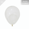 Pastel Lateks Balon 12 İnç 8 Parça Şeffaf - 1