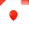 Pastel Lateks Balon 5 inç 15 Parça Kırmızı - 1