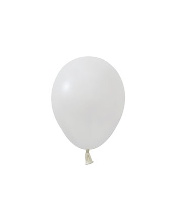 Pastel Lateks Balon 5 inç 15 Parça Beyaz - 1