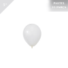 Pastel Lateks Balon 5 inç 15 Parça Beyaz - 1