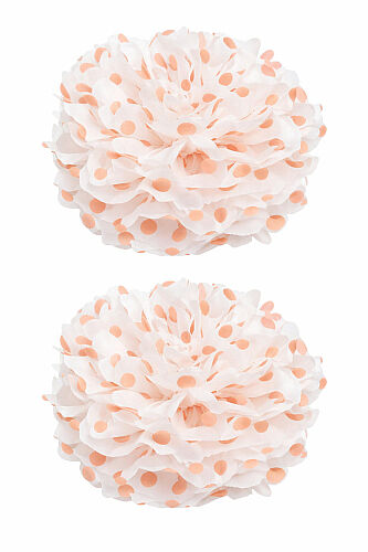 Tavan Süsü Pelur Kağıt Ponpon Fener 30 Cm 2li Rose - 