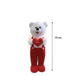 Peluş Ayıcık Ayakta Duran Kırmızı 75 cm - 1