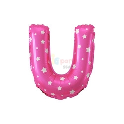 Folyo Balon 40 Cm Pembe Harf - 5