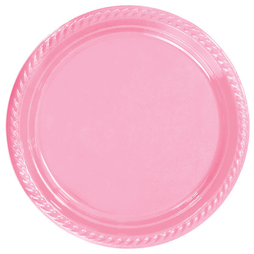 Plastik Tabak Pembe 22 Cm / 25 Parça - 1