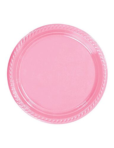 Plastik Tabak Pembe 22 Cm / 25 Parça - 