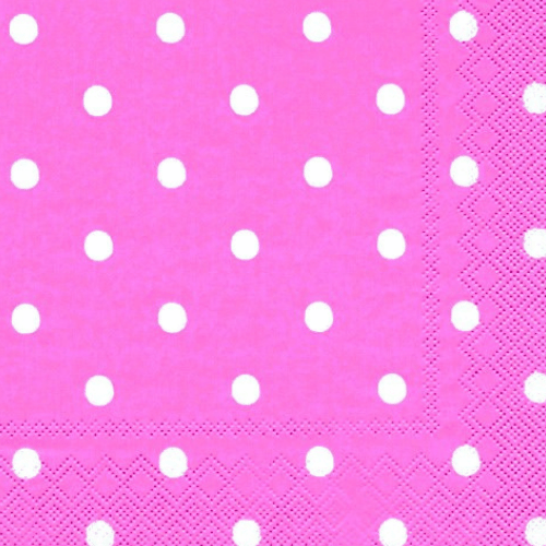 Kağıt Peçete Puantiyeli Fuşya 20 Parça - 