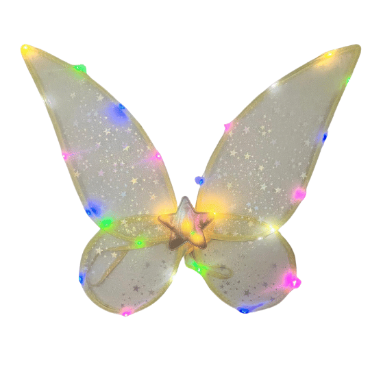 Peri Kanadı Ledli Işıklı Sarı - 