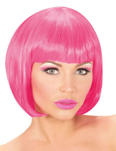 Peruk Saç Kısa Küt Model 25 Cm Pembe - 