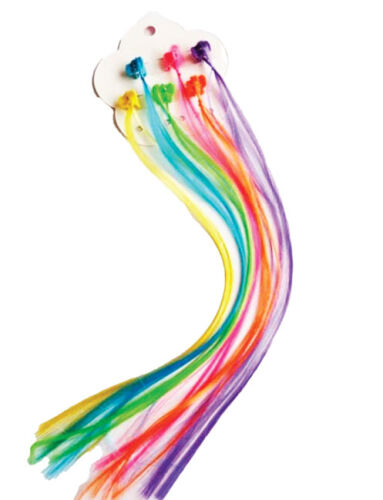 Peruk Saç Neon Renkli Tokalı 6 Parça - 