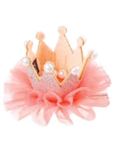 Taç Mini Eva İncili Tüllü Toka - 