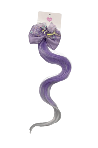 Peruk Saç Tokalı Deniz Kızı Model Mor - 