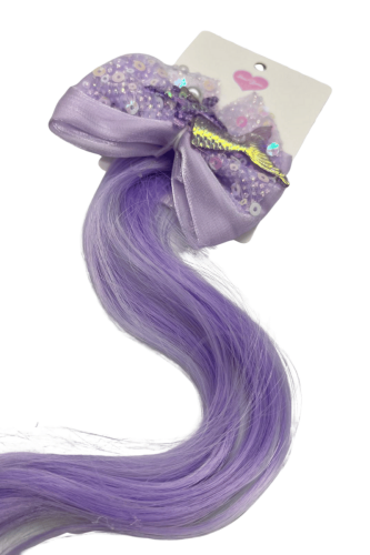 Peruk Saç Tokalı Deniz Kızı Model Mor - 2