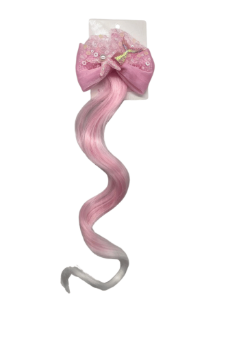 Peruk Saç Tokalı Deniz Kızı Model Pembe - 1