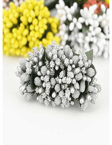 Pıtırcık Cipso Çiçek 144 Parça Gümüş - 