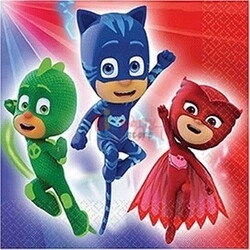 Lisanslı Pj Mask Kağıt Peçete 16 Parça - 1