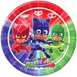 Lisanslı Pj Mask Karton Tabak 23 Cm 8li - 1