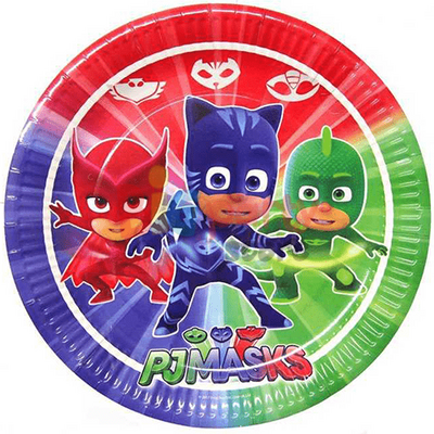 Lisanslı Pj Mask Karton Tabak 23 Cm 8li - 1