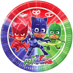 Lisanslı Pj Mask Karton Tabak 23 Cm 8 Parça - 1