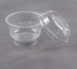 Mika Plastik Ayaklı Kase Bombe Kapaksız 200 cc - 30 Parça - 2