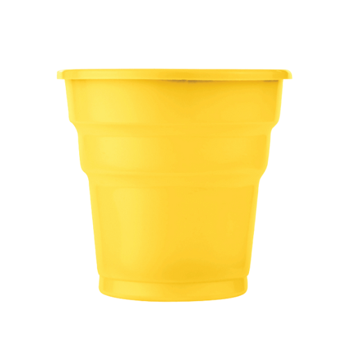 Plastik Bardak Kristal Sarı 25 Parça - 1