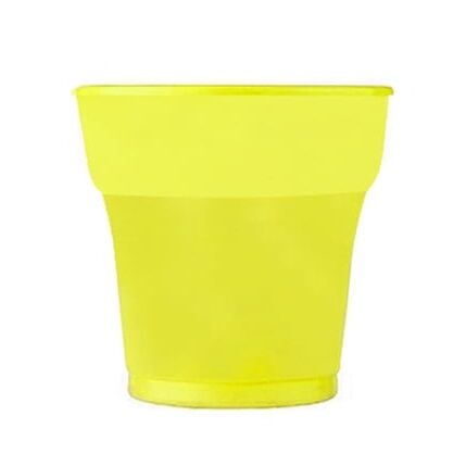 Plastik Bardak Kristal Sarı 25 Parça - 2