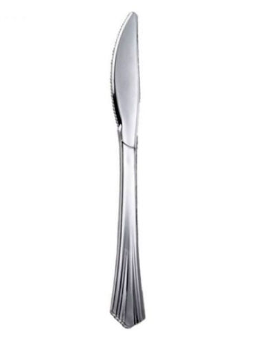 Plastik Bıçak Metal Görünümlü 12 Parça - 1