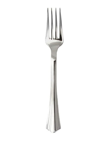 Plastik Çatal Metal Görünümlü 20 Parça İthal - 1