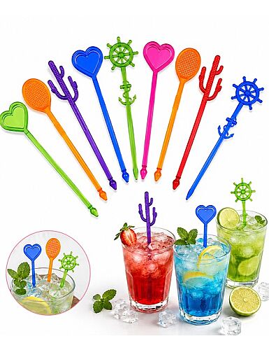 Plastik Karıştırıcı Uzun 10'lu - 