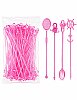 Plastik Karıştırıcı Uzun 50'li Pembe - 1