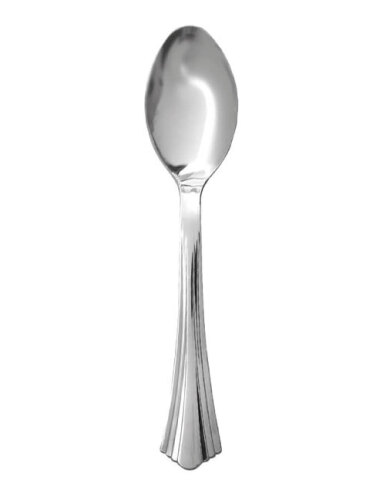 Plastik Kaşık Metal Görünümlü 20 Parça İthal - 1