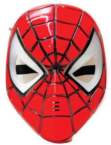 Plastik Maske Işıklı Spiderman Kırmızı - 